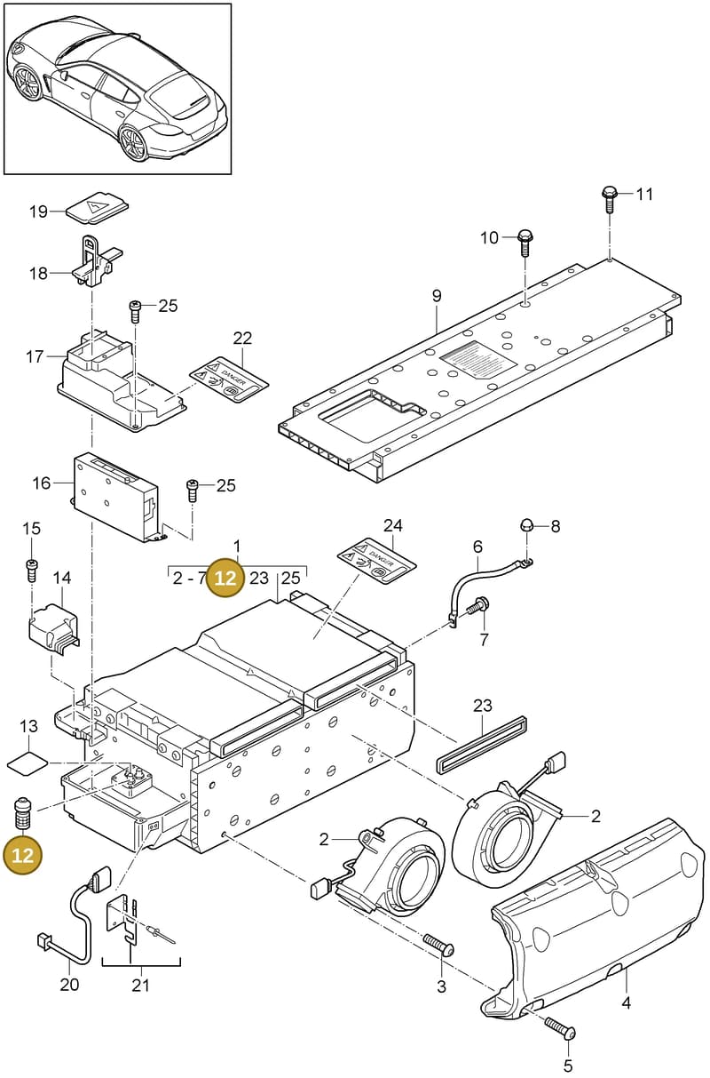 95861806100 — Porsche Panamera (2009-2016) diagram p35901040, position 12