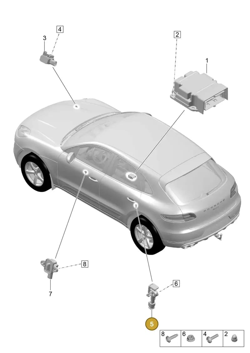 95861822200 — Porsche Macan (2018-2022) diagram p52901060, position 5