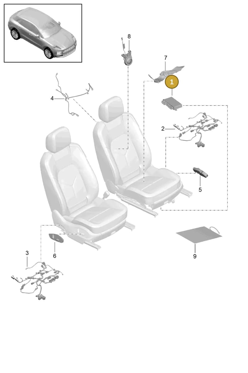 95861876004 — Porsche Macan (2018-2022) diagram p52817510, position 1