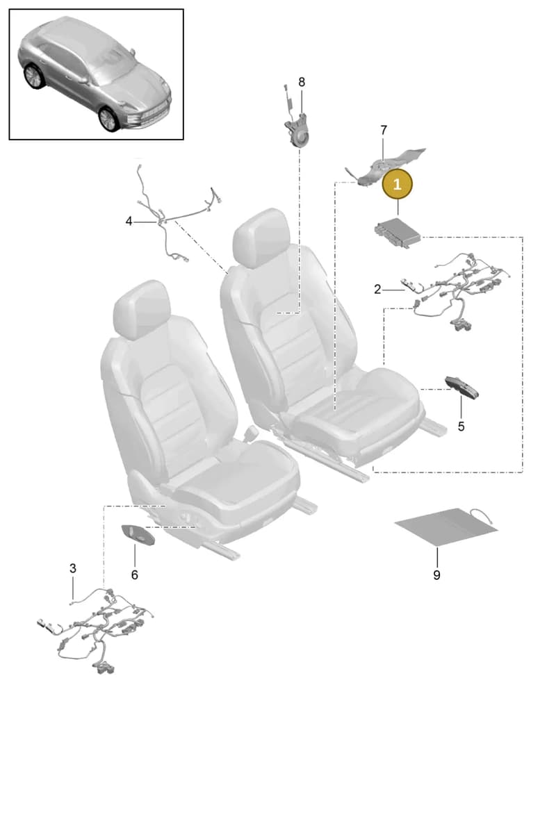 95861876004 — Porsche Macan (2018-2022) diagram p52817520, position 1