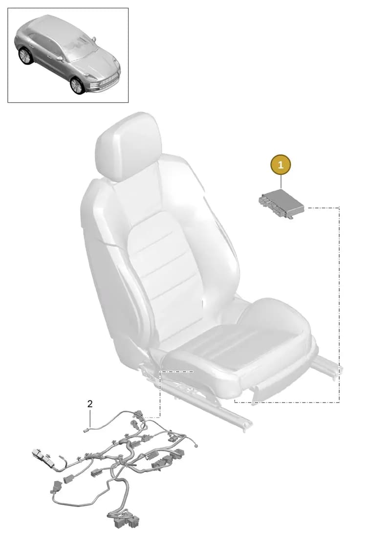 95861876004 — Porsche Macan (2018-2022) diagram p52817500, position 1