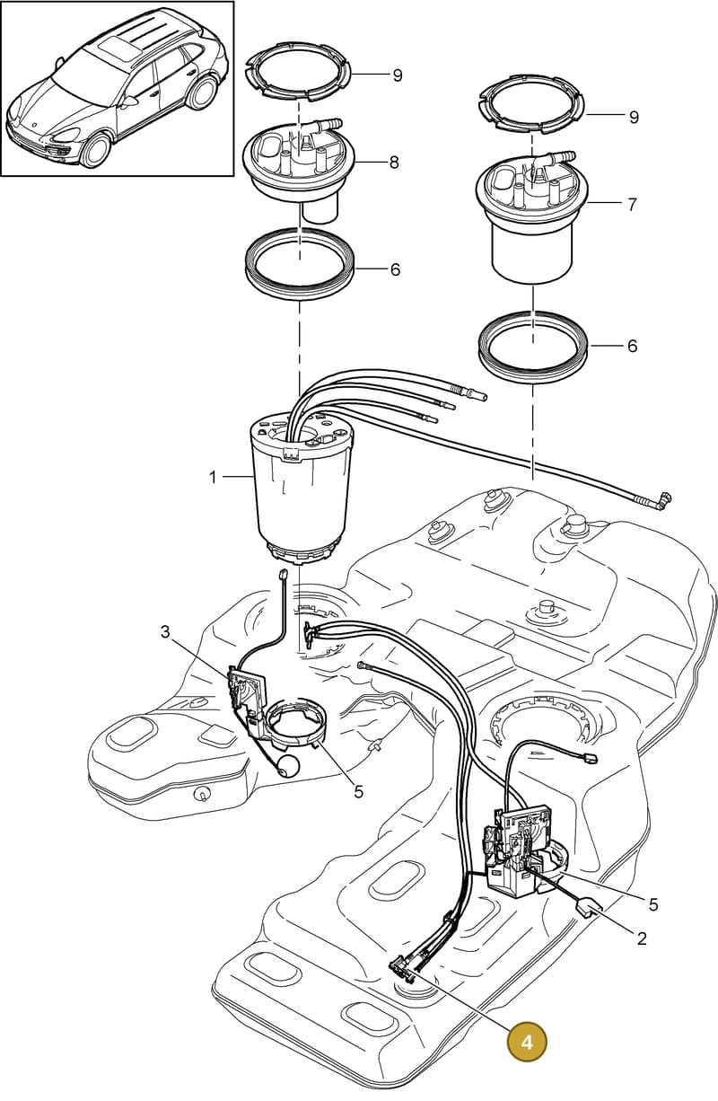 95862011310 — Porsche Cayenne (2010-2018) diagram p37201010, position 4