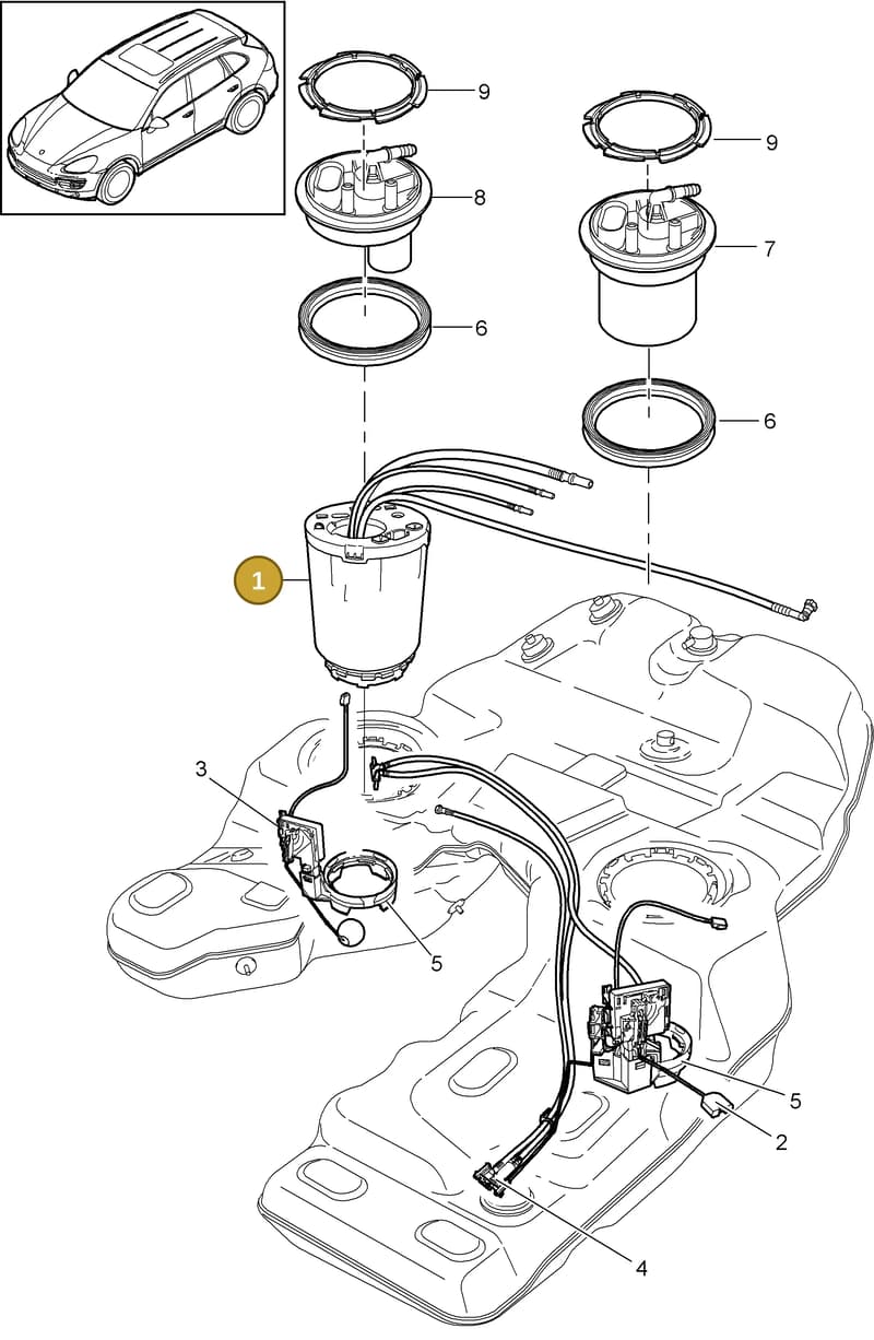 95862013200 — Porsche Cayenne (2010-2018) diagram p37201010, position 1