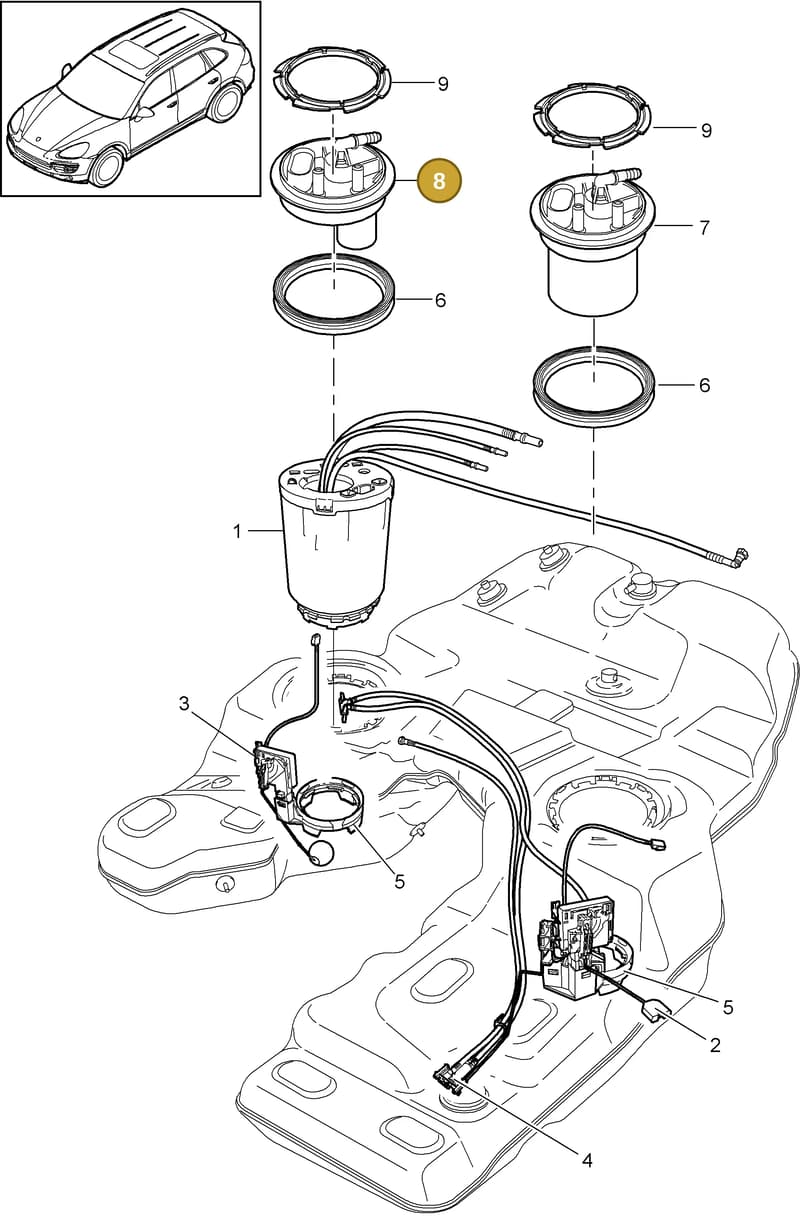 95862042210 — Porsche Cayenne (2010-2018) diagram p37201010, position 8