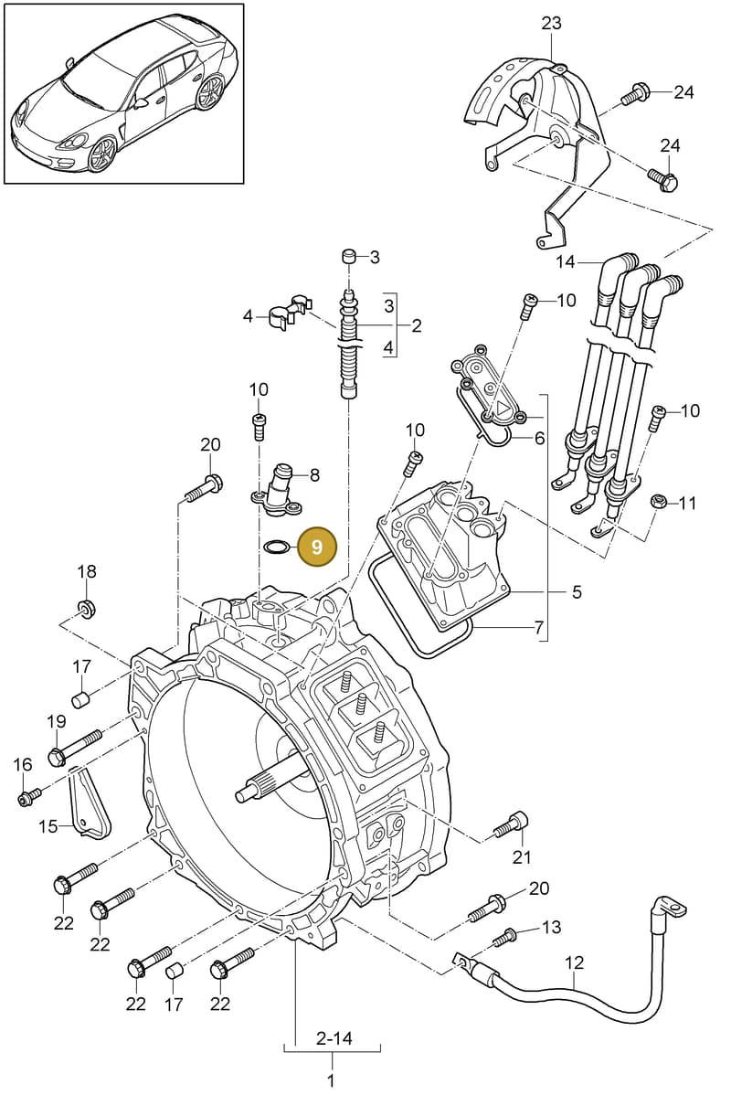 95862444700 — Porsche Panamera (2009-2016) diagram p35901010, position 9