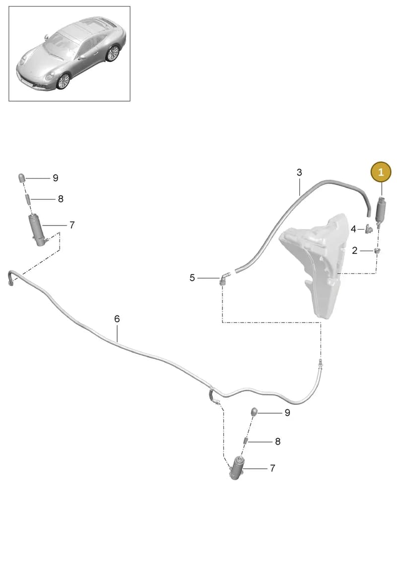 95862450200 — Porsche 911 (2016-2019) diagram p47904021, position 1