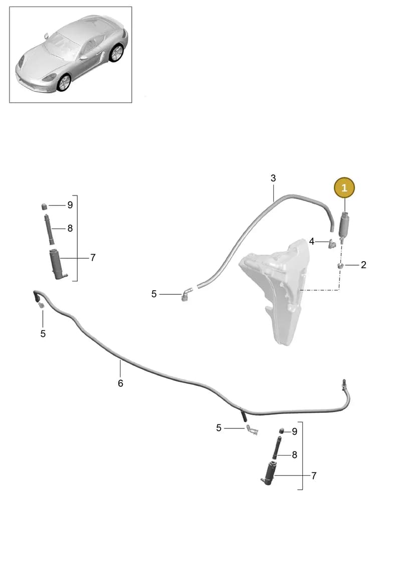 95862450200 — Porsche Cayman (2016-2019) diagram p50904020, position 1