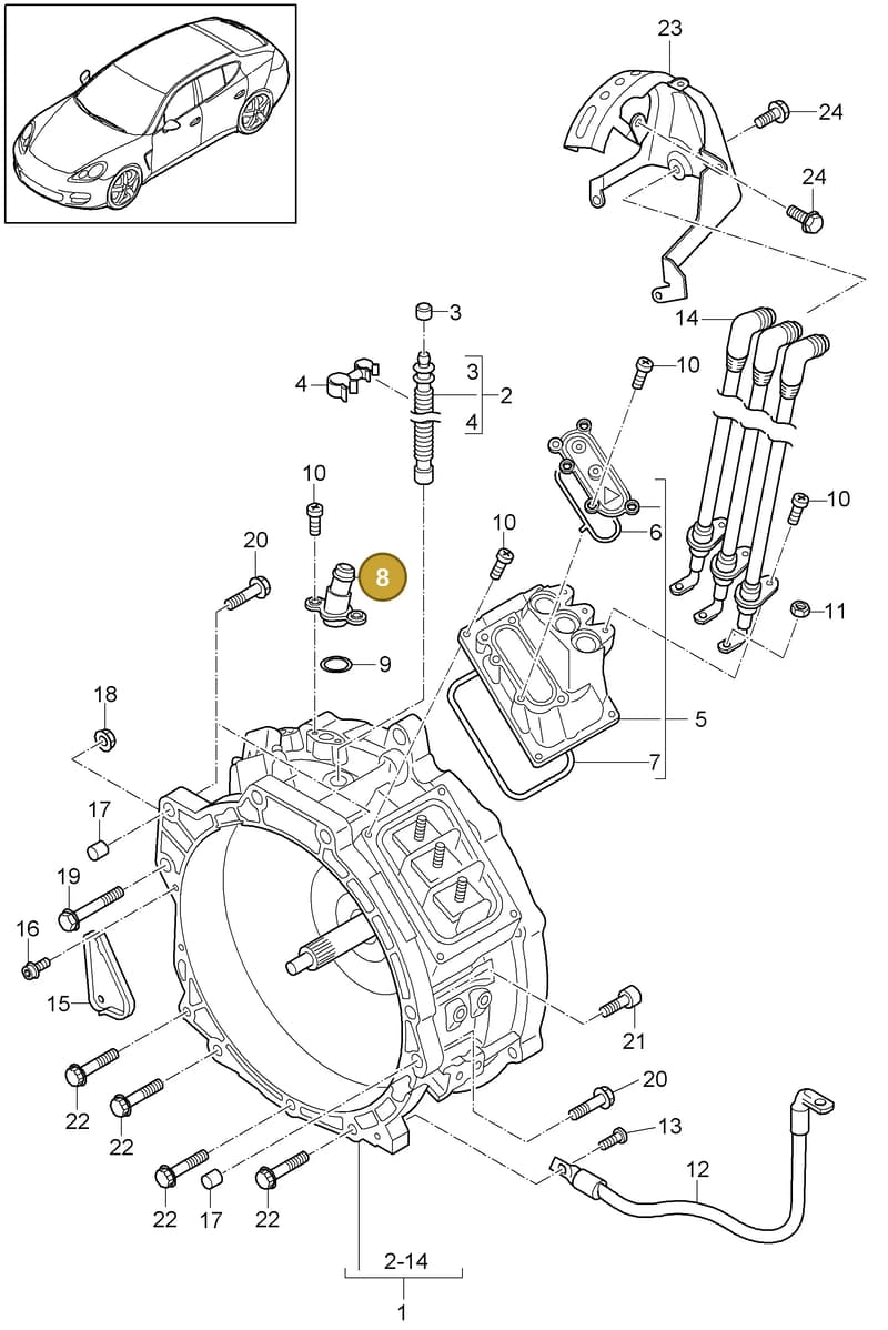 95862462300 — Porsche Panamera (2009-2016) diagram p35901010, position 8