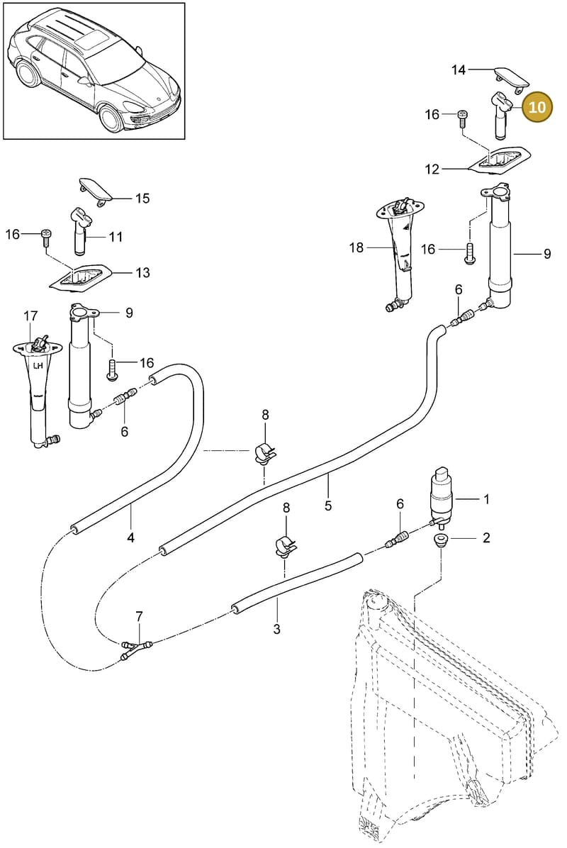 95862816100 — Porsche Cayenne (2010-2018) diagram p37904020, position 10