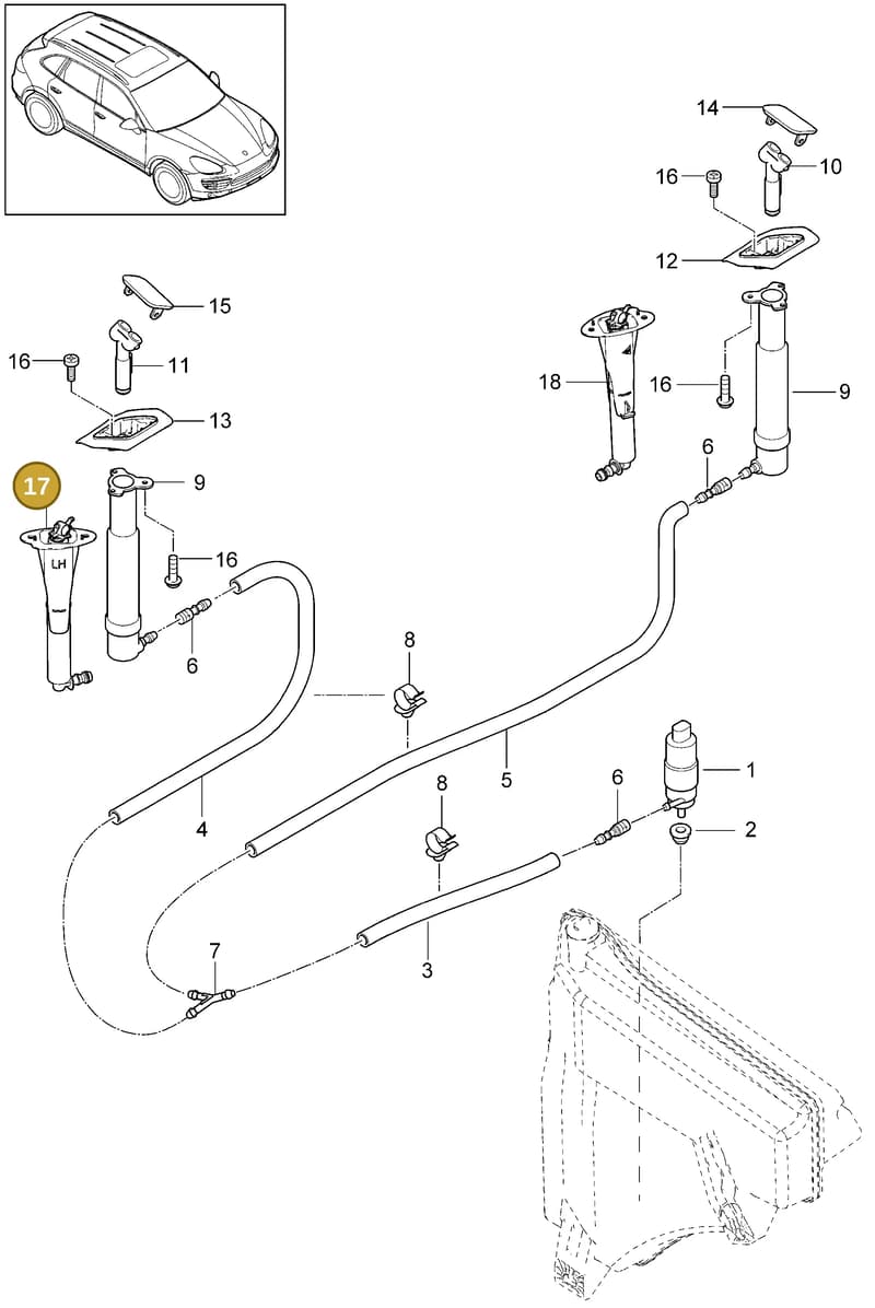 95862816120 — Porsche Cayenne (2010-2018) diagram p37904020, position 17