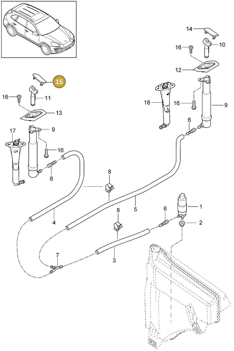95862830400G2X — Porsche Cayenne (2010-2018) diagram p37904020, position 15