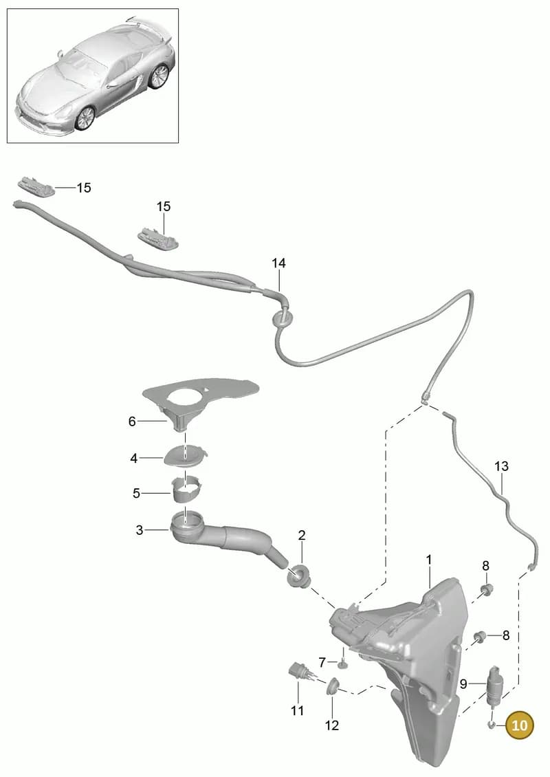 95862871200 — Porsche Cayman GT4 (2015-2016) diagram p45904010, position 10