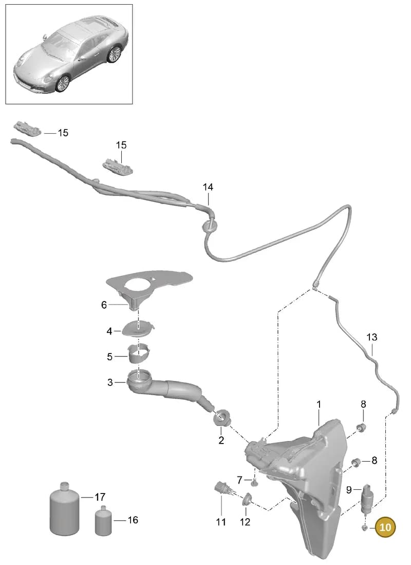 95862871200 — Porsche 911 (2016-2019) diagram p47904010, position 10