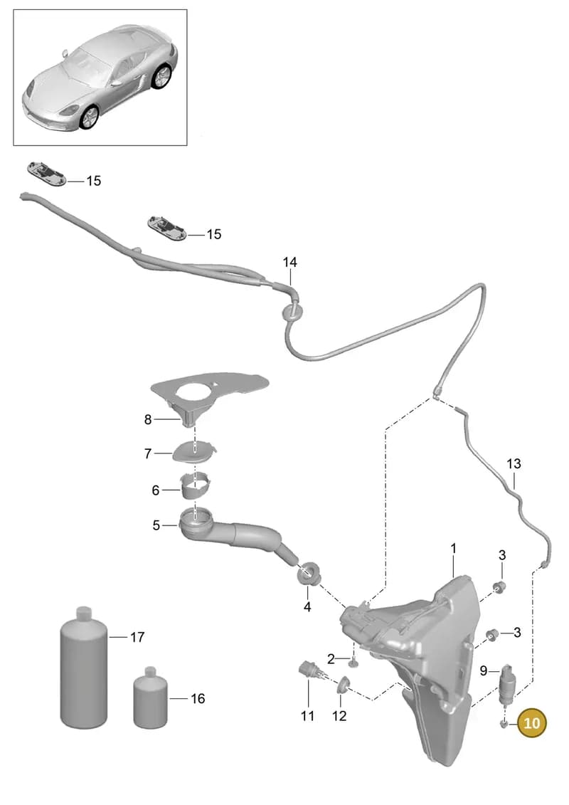 95862871200 — Porsche Cayman (2016-2019) diagram p50904010, position 10