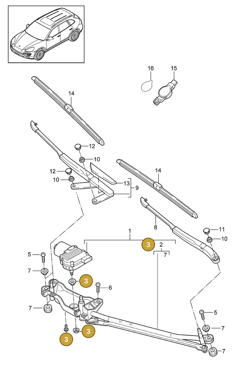 95862893000 — Porsche Cayenne (2010-2018) diagram p37904000, position 3