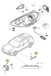 95863110210 Porsche Turn Signal Repeater