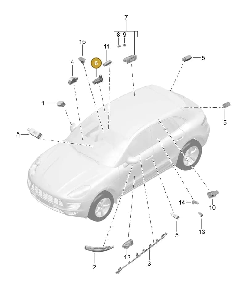 95863214500 — Porsche Macan (2013-2018) diagram p44903004, position 6