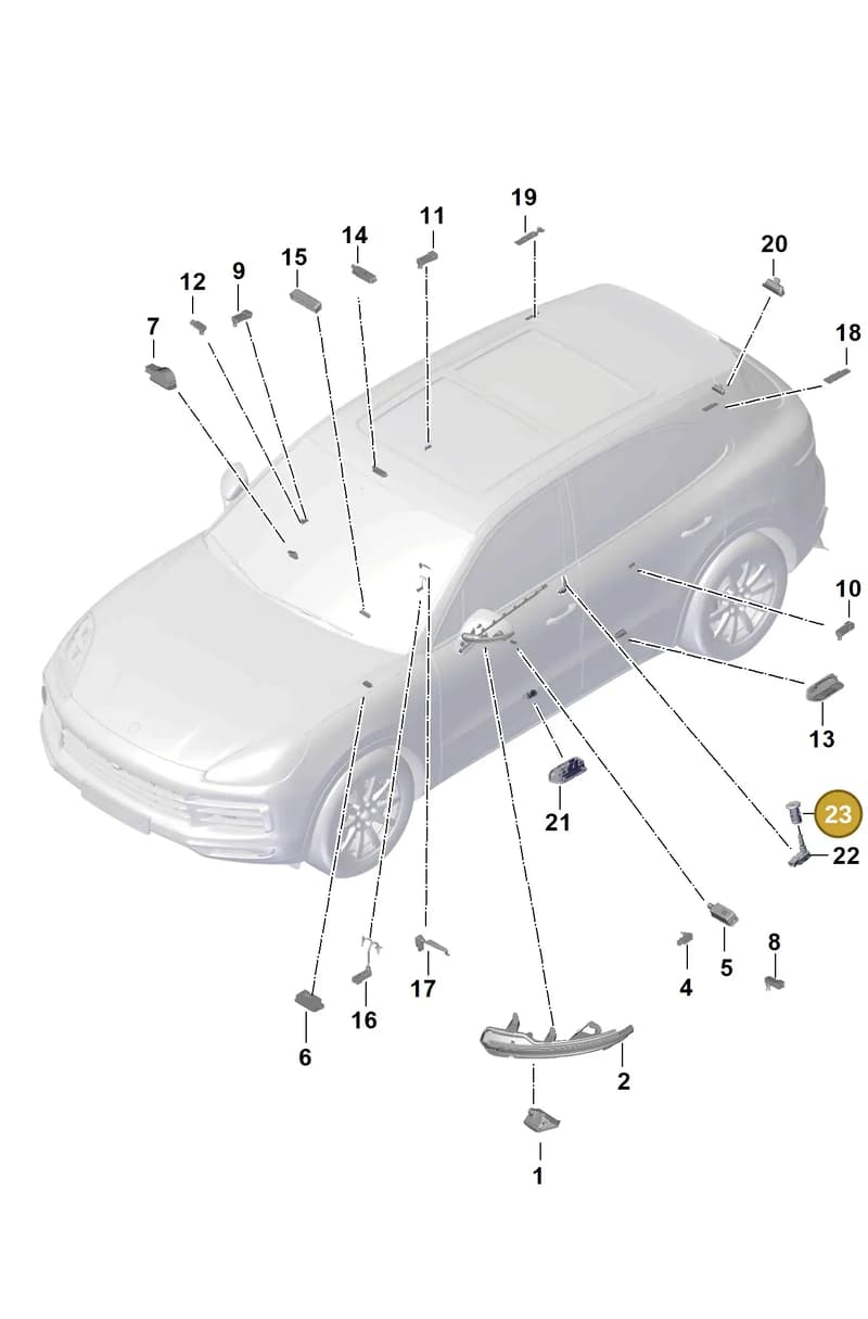 958632242011E0 — Porsche Cayenne (2017-2023) diagram p51903005, position 23