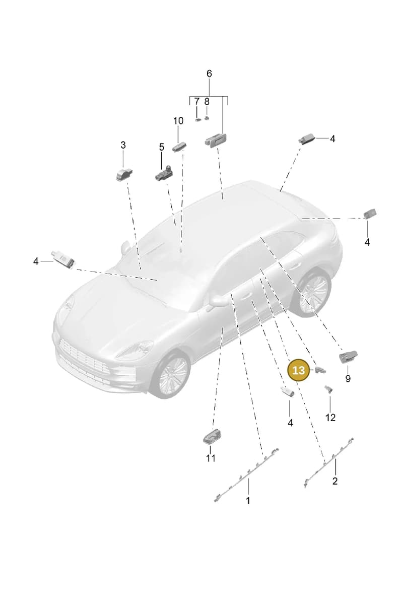 95863224201DE1 — Porsche Macan R4 TFSI (2018-) diagram p52903040, position 13