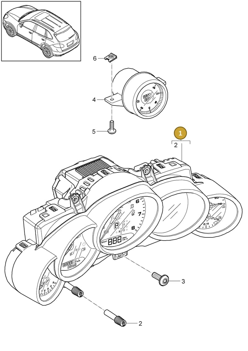 95864113711 — Porsche Cayenne (2010-2018) diagram p37906000, position 1