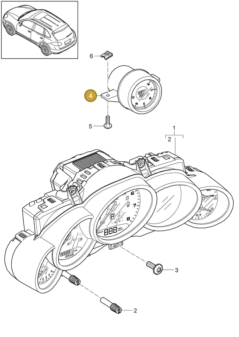 95864150107 — Porsche Cayenne (2010-2018) diagram p37906000, position 4