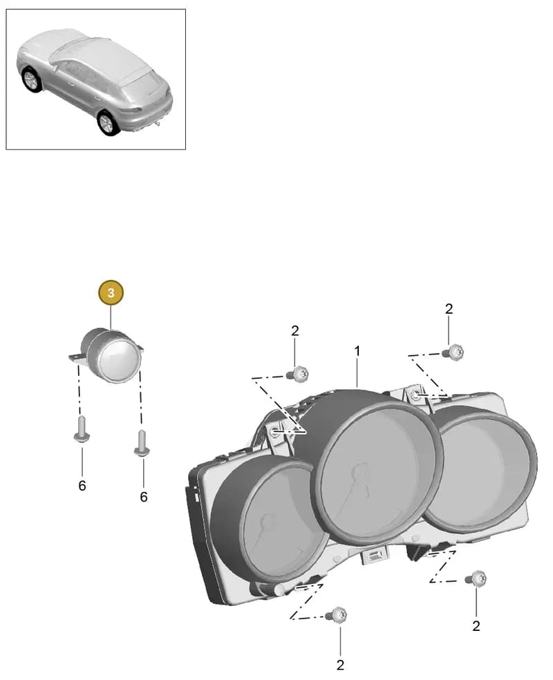 95864150107 — Porsche Macan (2013-2018) diagram p44906000, position 3