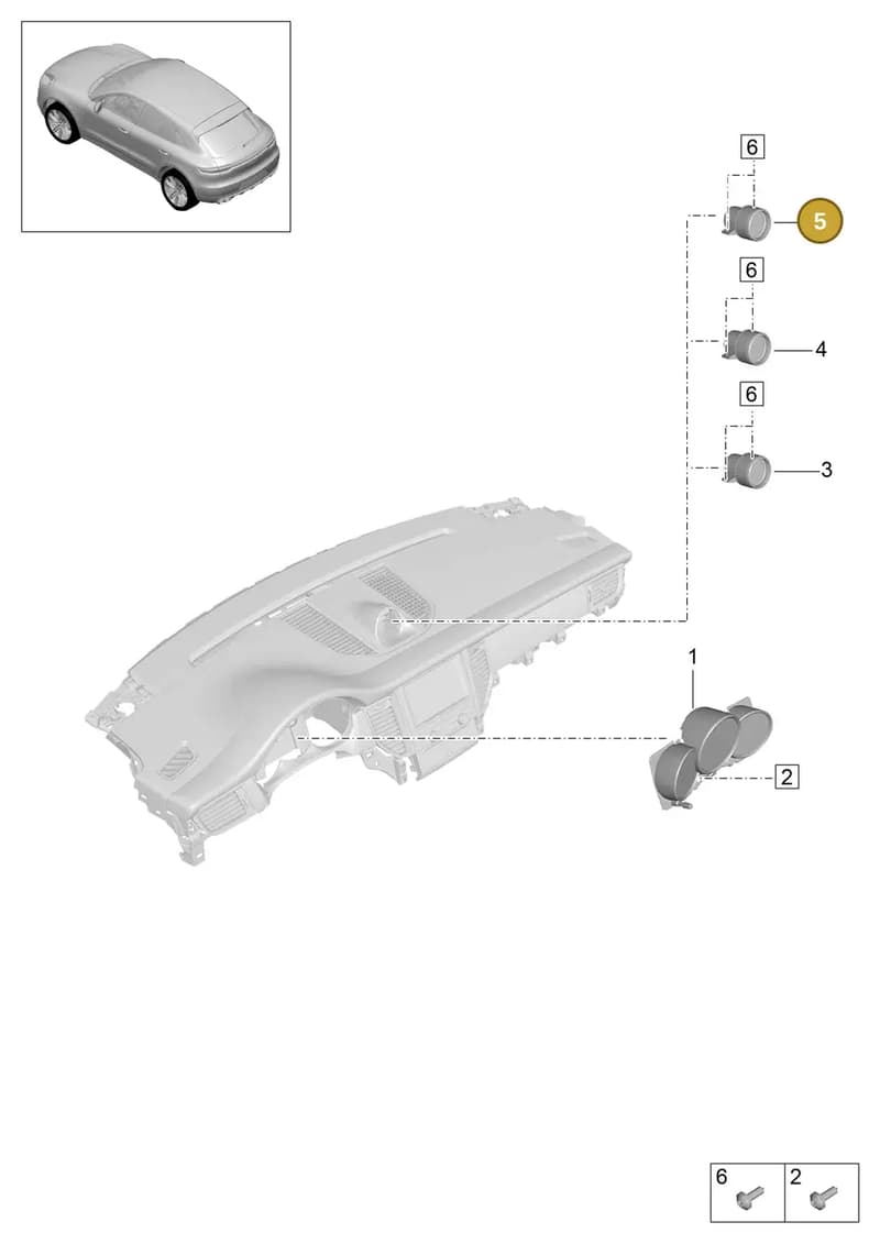 95864150117 — Porsche Macan (2018-2022) diagram p52906020, position 5