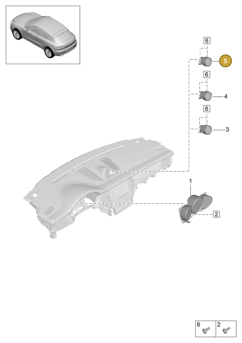 95864150117 — Porsche Macan (2018-2022) diagram p52906000, position 5