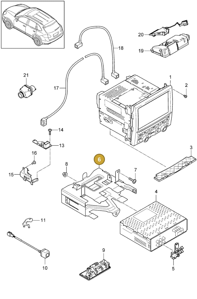 95864225510 — Porsche Cayenne (2010-2018) diagram p37911000, position 6