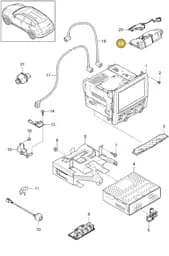 95864521000 Porsche Bracket for Subwoofer