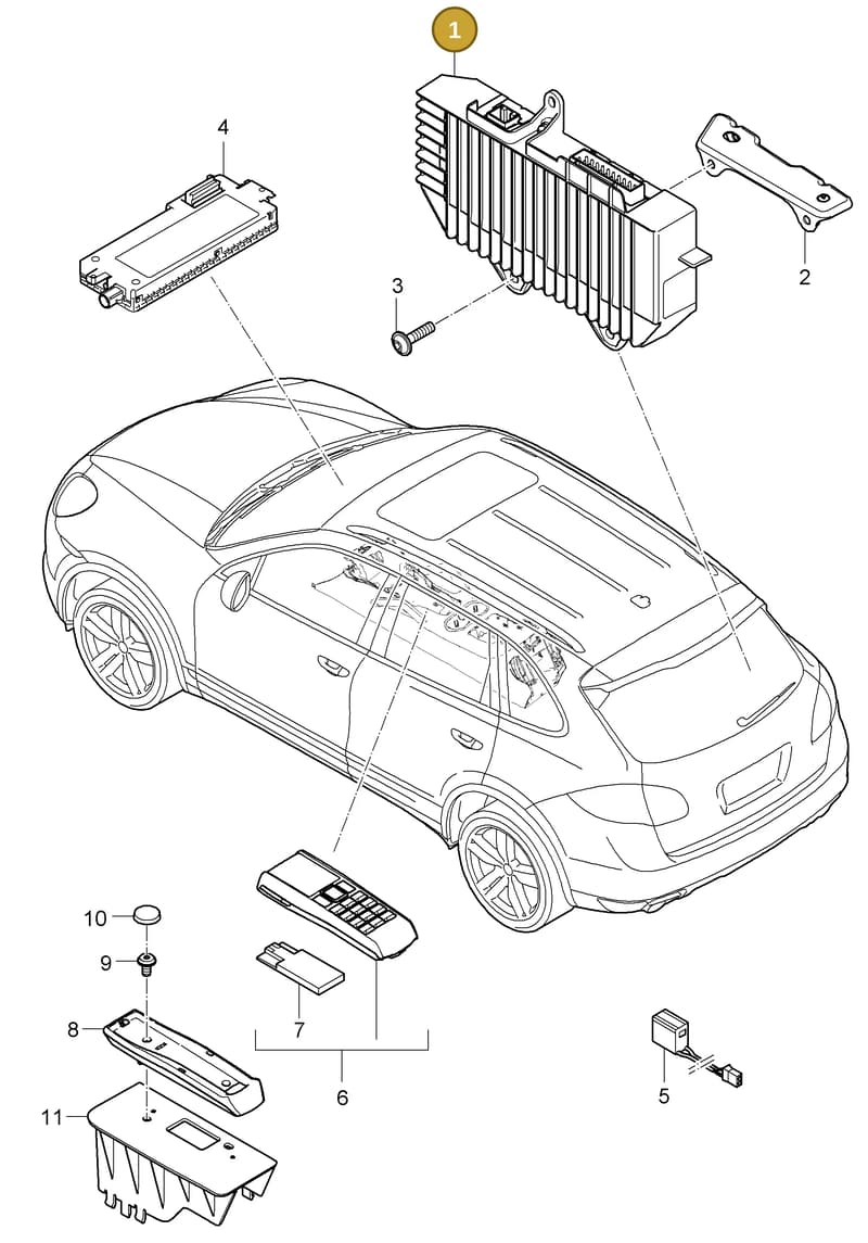 95864530203 — Porsche Cayenne (2010-2018) diagram p37911010, position 1