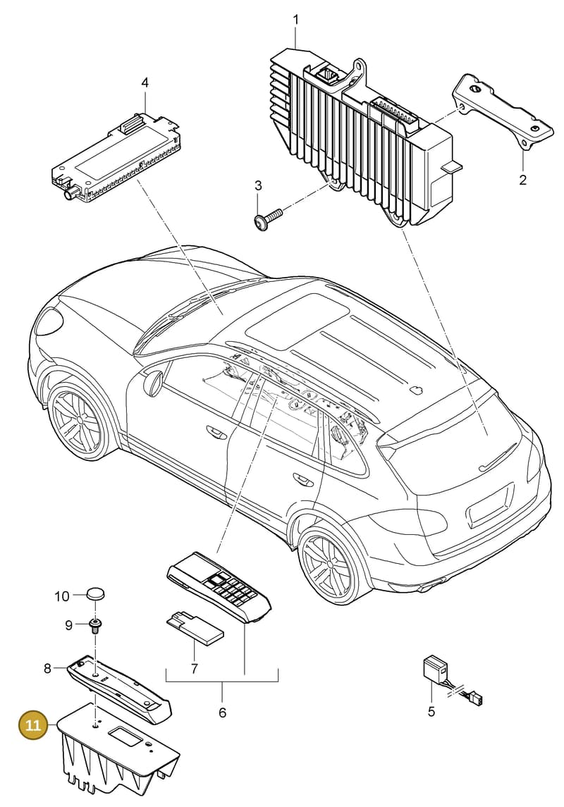 95864635100 — Porsche Cayenne (2010-2018) diagram p37911010, position 11