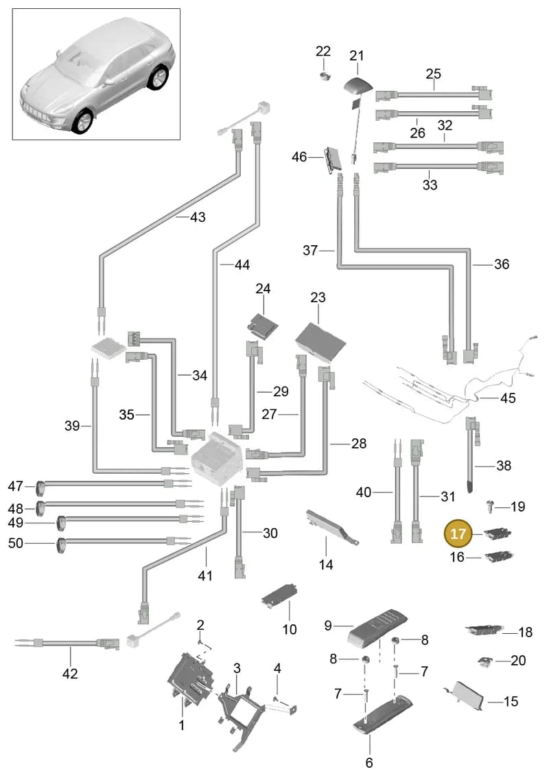 95864731700 — Porsche Macan (2013-2018) diagram p44911010, position 17