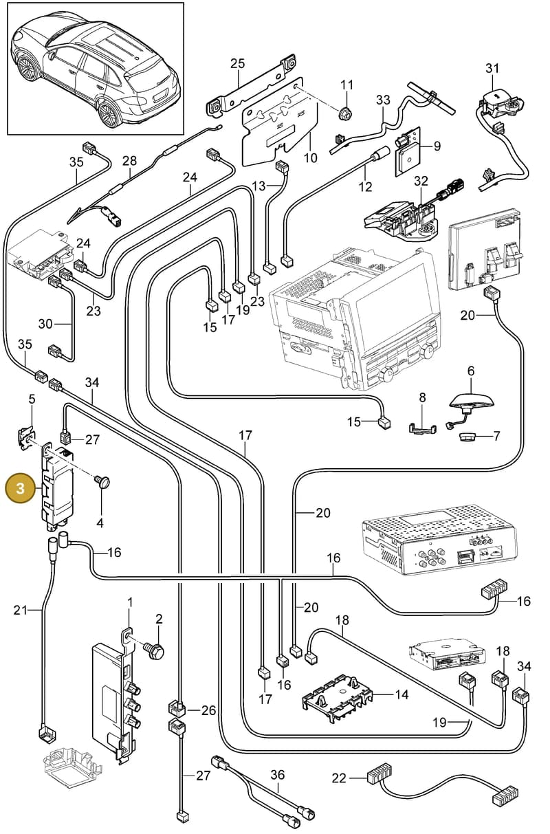 95864731900 — Porsche Cayenne (2010-2018) diagram p37911004, position 3
