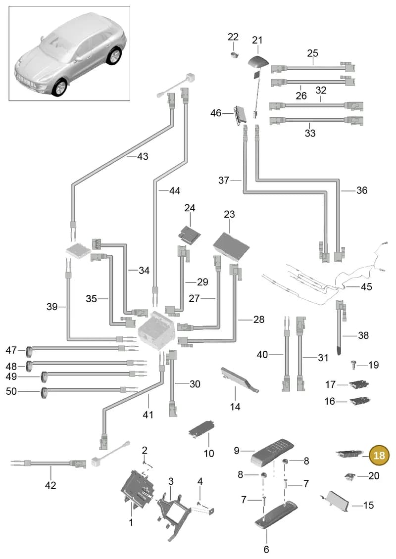 95864731900 — Porsche Macan (2013-2018) diagram p44911010, position 18