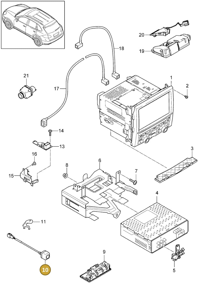 95864750020 — Porsche Cayenne (2010-2018) diagram p37911000, position 10+32