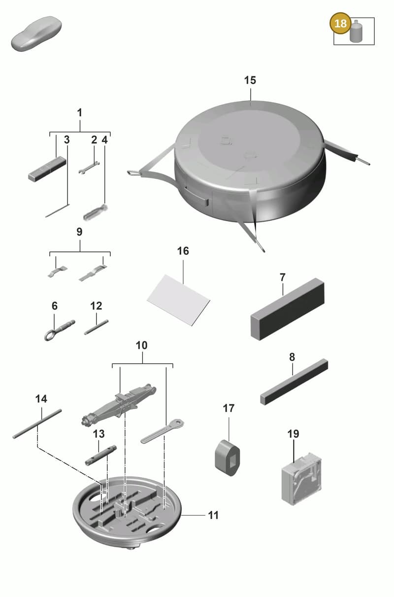 95870111910 — Porsche Panamera (2020-2023) diagram p58001000, position 18