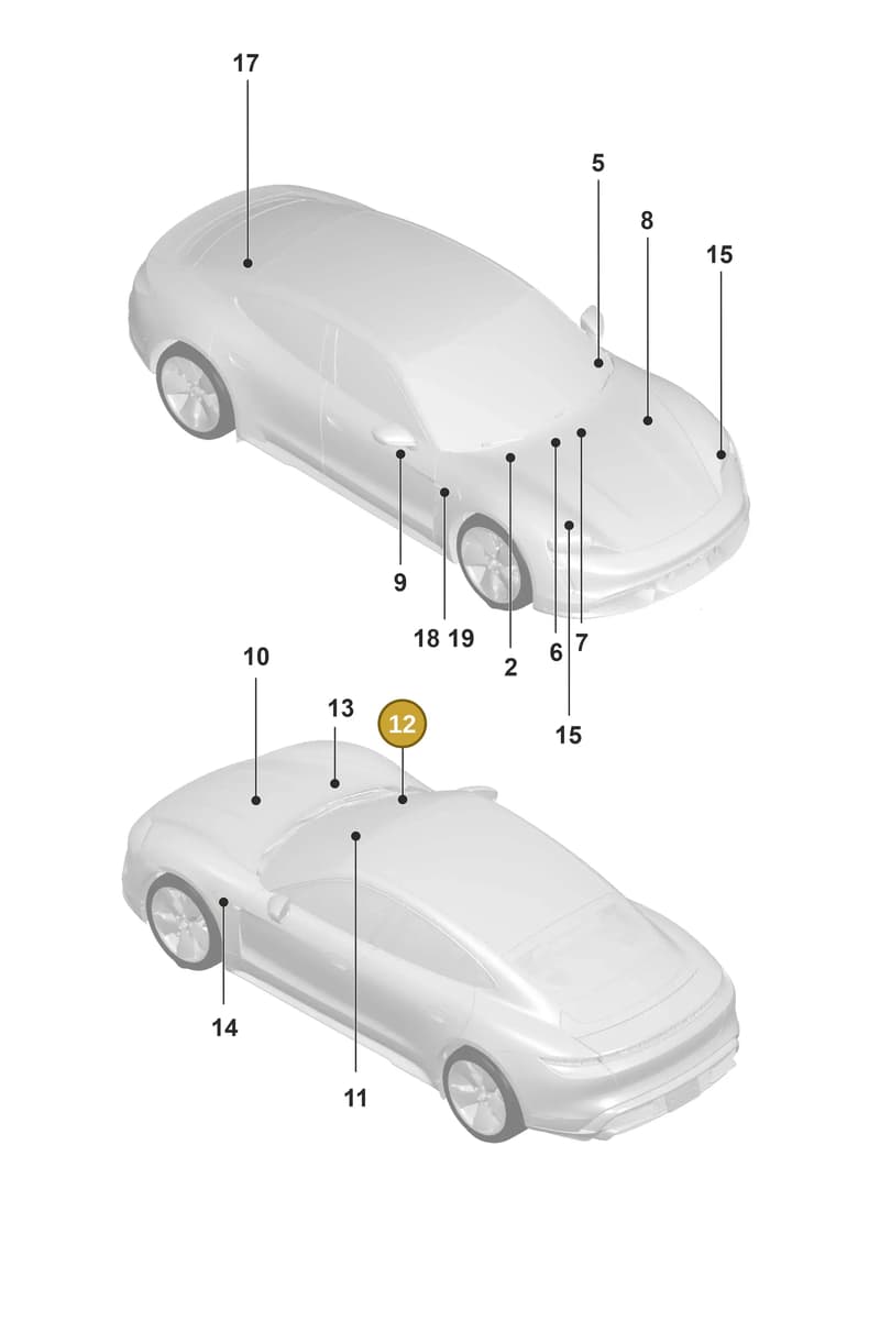 95870142110 — Porsche Taycan Sport Turismo (2019-2024) diagram p56003000, position 12