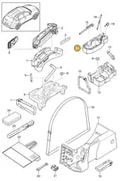 95870168000 Porsche Warning Sign for Hybrid Vehicles