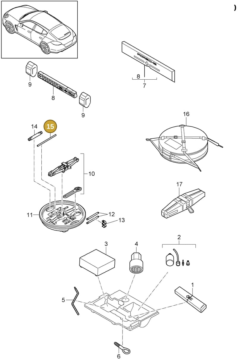 95870168110 — Porsche Panamera (2009-2016) diagram p35001000, position 15