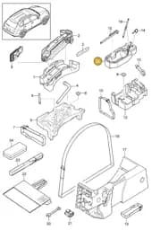 95870168121 Porsche Warning Sign for Hybrid Vehicles