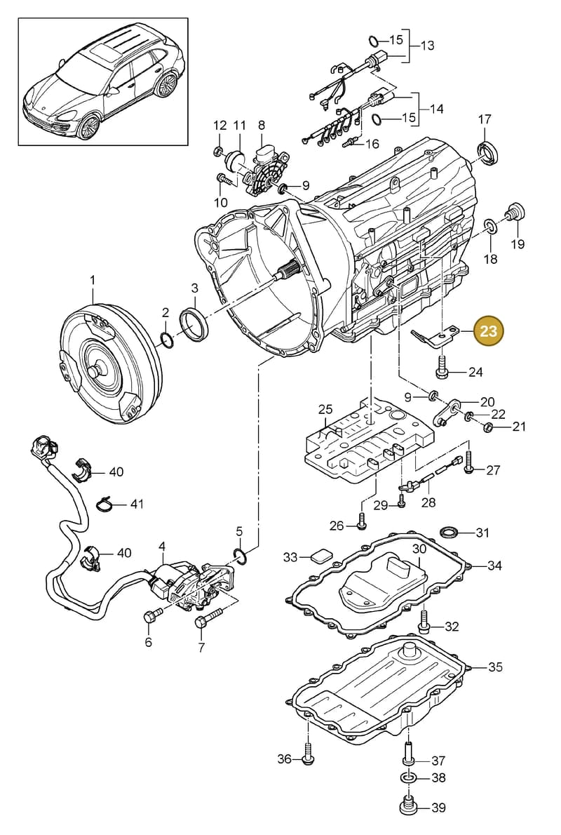 95871328100 — Porsche Cayenne (2010-2018) diagram p37320020, position 23
