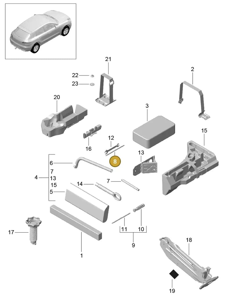 95872113505 — Porsche Macan (2013-2018) diagram p44001000, position 8
