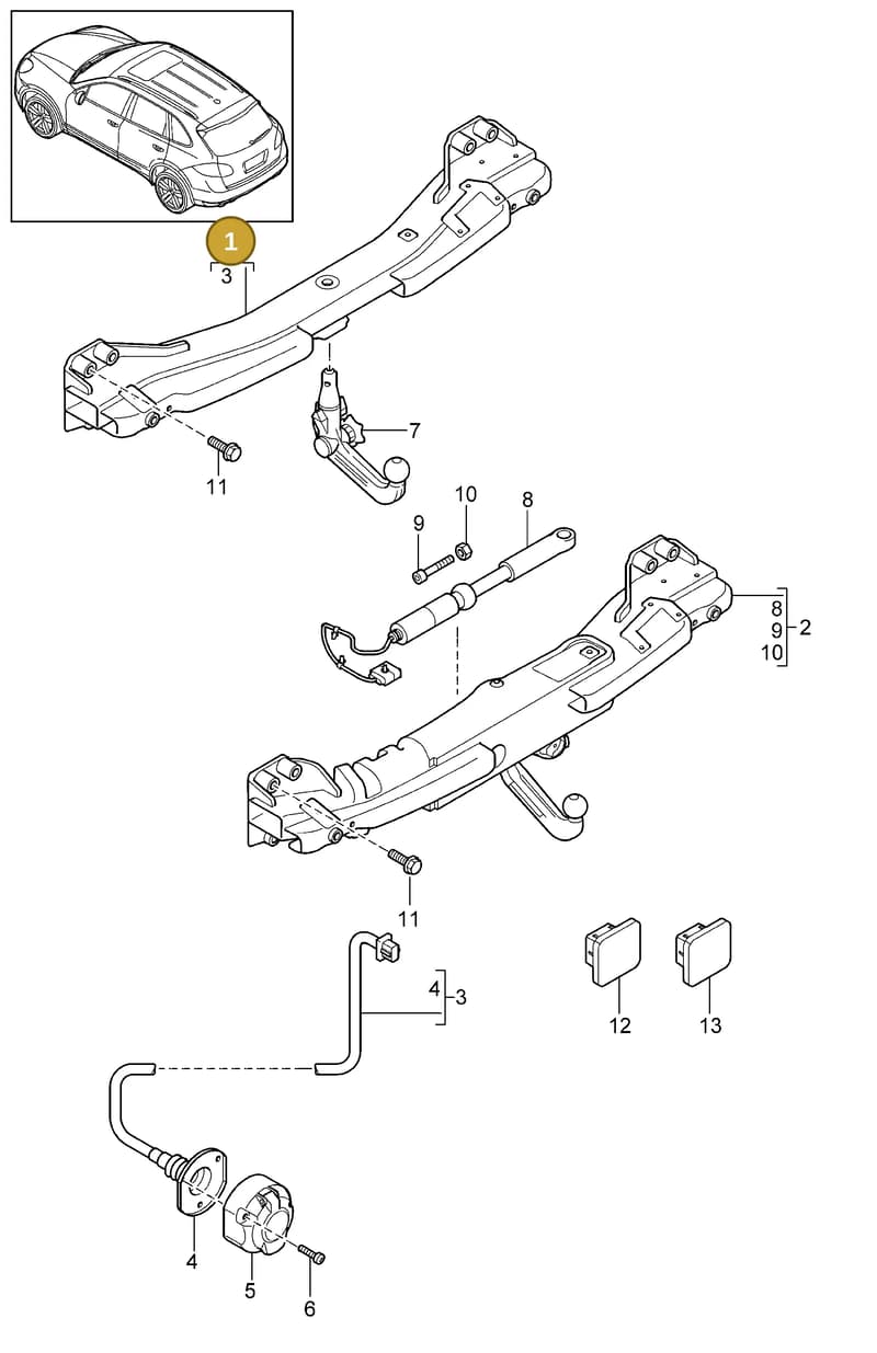 95872200310 — Porsche Cayenne (2010-2018) diagram p37002000, position 1