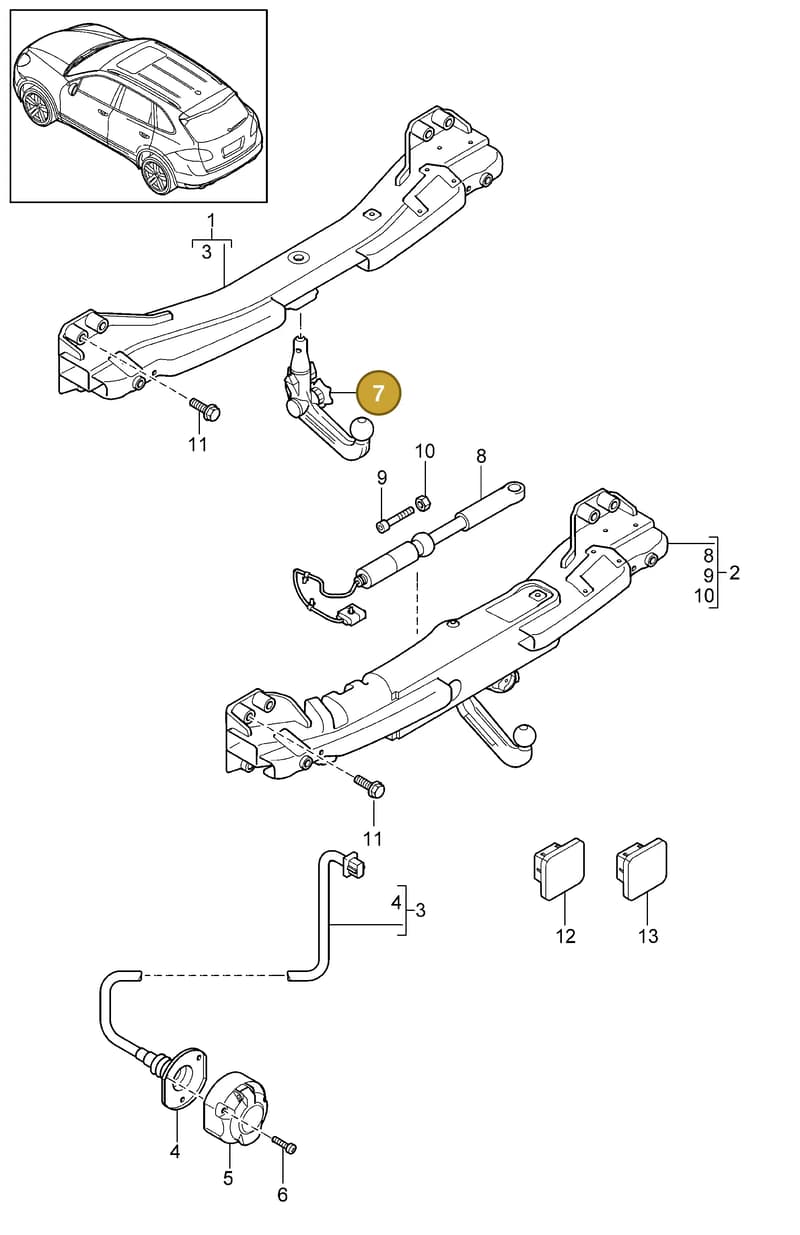 95872202300 — Porsche Cayenne (2010-2018) diagram p37002000, position 7