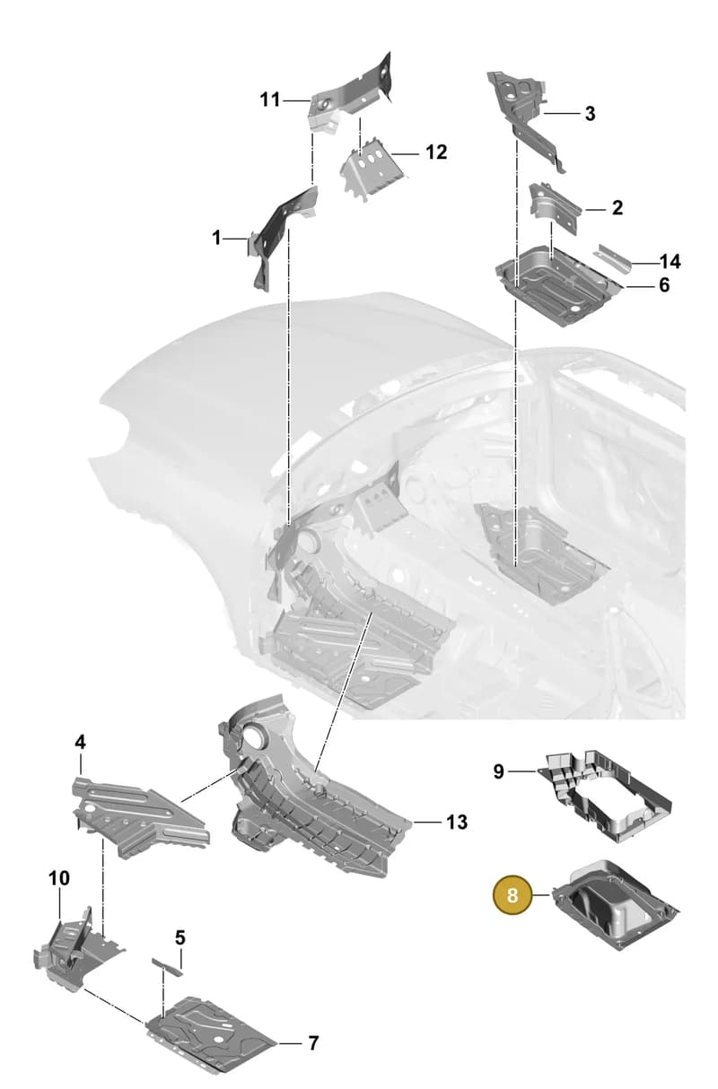 95880128710GRV — Porsche Cayenne Hybrid Coupe (2023-) diagram p60801200, position 8