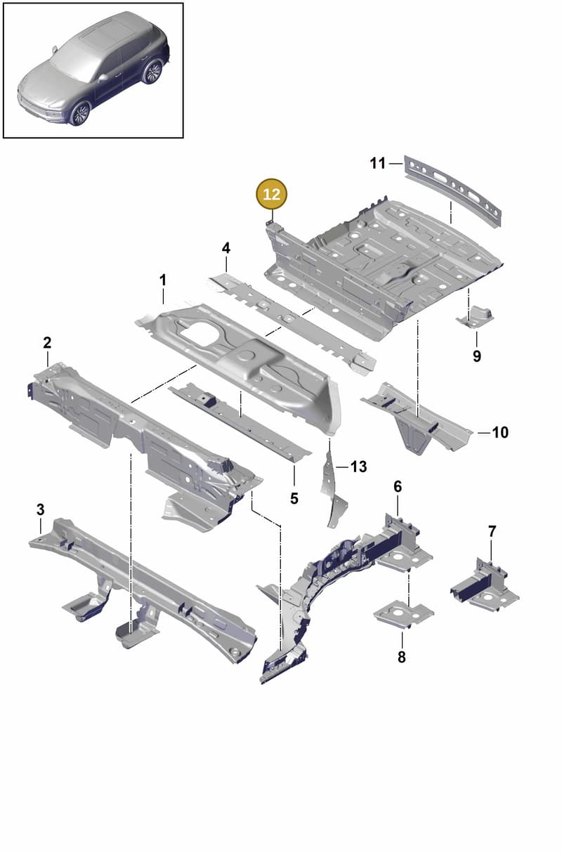 95880206900GRV — Porsche Cayenne (2017-2023) diagram p51801030, position 12