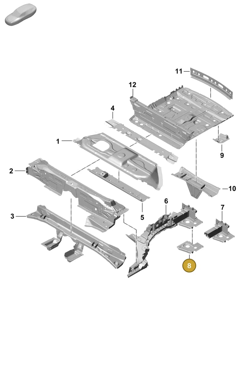 95880209100GRV — Porsche Cayenne Hybrid Coupe (2023-) diagram p60801250, position 8