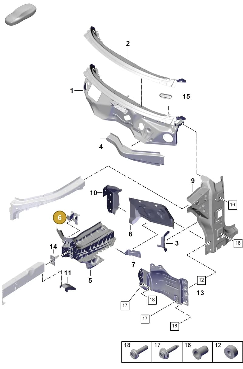 95880213300GRV — Porsche Cayenne Hybrid Coupe (2023-) diagram p60801100, position 6
