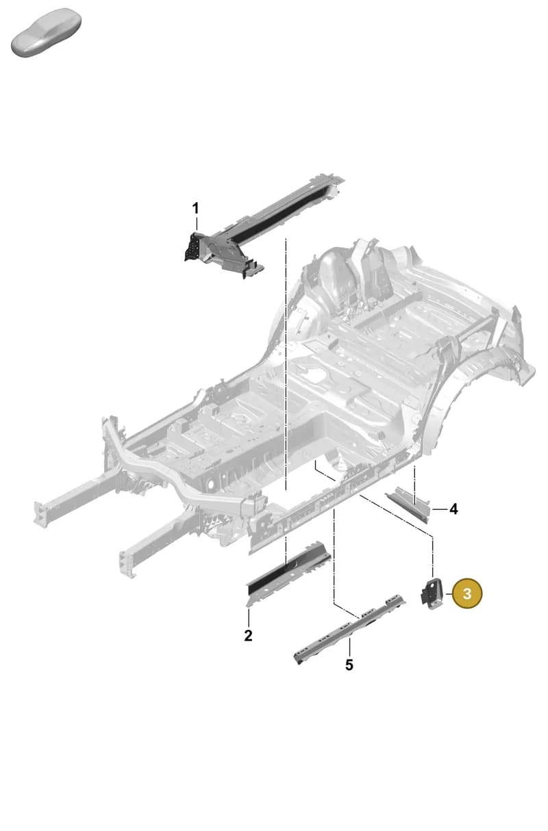 95880224500GRV — Porsche Cayenne Hybrid Coupe (2023-) diagram p60801300, position 3